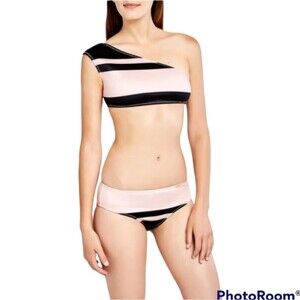 Cali Dreaming Sombrero scuba bikini 2 piece set size xs nude black